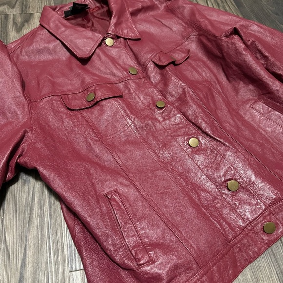Metrostyle Women’s Red Jacket size 16 Button Up Vintage - Picture 2 of 7